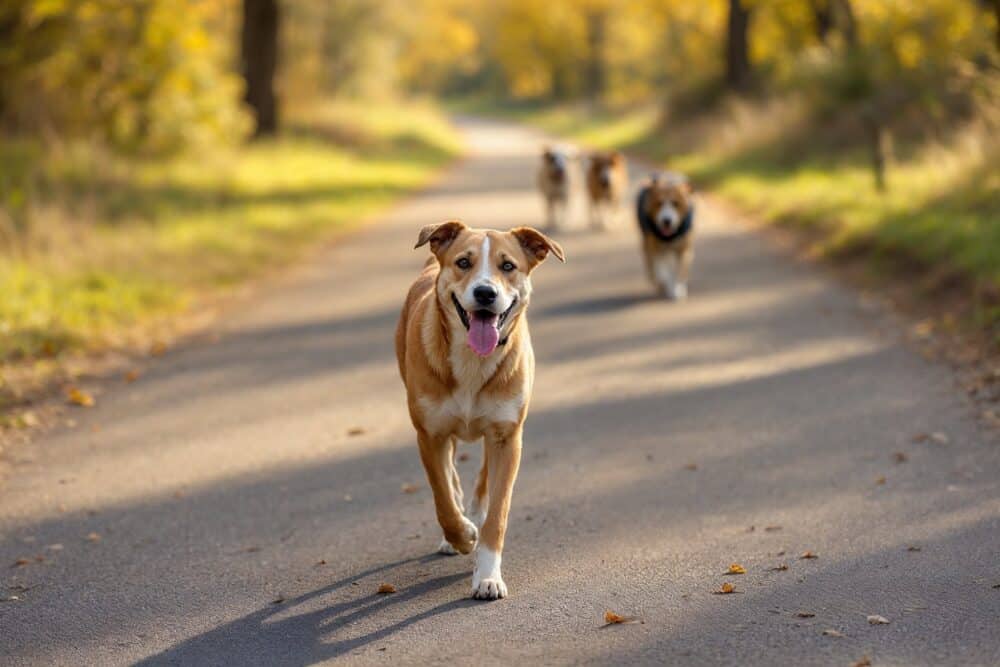Hund beißt andere Hunde